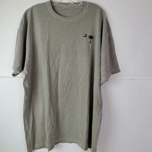 Men's Palmetto Crescent Moon SC T-Shirt Distressed‎ Gray Short Sleeve XL